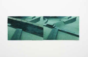 Kiki Furlan
*Caché 5*, 2025
photographic print on vinyl doormat, felted lamb's wool
120 x 40 cm - © Paris Internationale