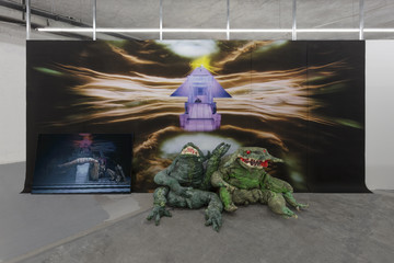 Installation views, Paris Internationale 2025 with Monster Chetwynd, Xanti Schawinsky, Raphaela Vogel , Nora Turato

Courtesy the artists & Galerie Gregor Staiger, Zurich/ Milan
Photography:  Sebastiano Pellion di Persano - © Paris Internationale