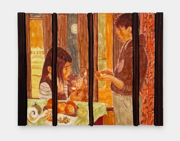 Søren Arildsen
 Sharing Clementines, 2025
Coloured Porcelain, wood frame
34 × 26.5 × 5 cm - © Paris Internationale