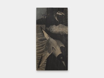 Shumu
Across the Sky(Saunders gull), 2025
80 x 160 cm
Woodcut and colored ink - © Paris Internationale