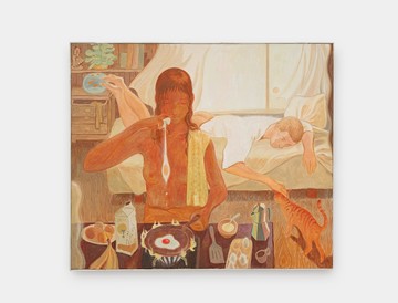 Søren Arildsen
*Crack of Dawn*, 2025
Oil, distemper and Tempera on canvas
142 × 122cm - © Paris Internationale