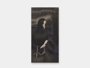 Shumu
Coot and Spirit, 2025
46 x 92 cm 
Woodcut and ink - © Paris Internationale