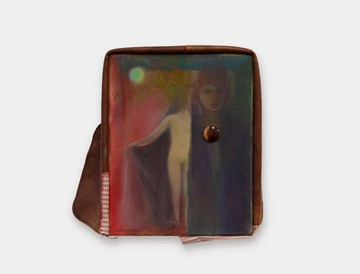 Lu Junyi
*Murder’s Dream XI*, 2025
Oil, acrylic, button on canvas in artist’s frame 
23 × 26 cm - © Paris Internationale