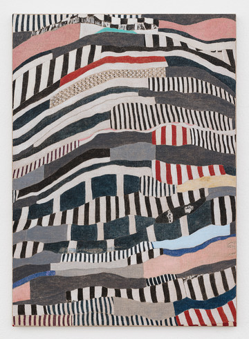 Dario Wokurka, Untitled (RH Compressed), 2024
acrylic on linen, 70 x 50 cm 
courtesy the artists and Lombardi-Kargl - © Photo: &copy; Lombardi&mdash;Kargl 
Artwork: &copy; Dario Wokurka
Photographer: kunst-dokumentation.com, Paris Internationale