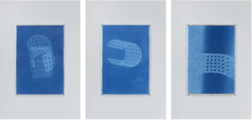 Davide Stucchi, Showroom lights, 2012, Photosensitive paper, 17.5 x 12.5 cm each - © courtesy of the artist and Martina Simeti, Milan, Paris Internationale