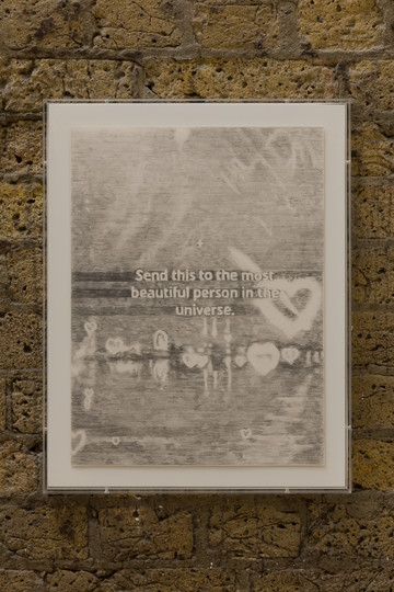 Laila Majid and Louis Blue Newby, Contact (Send), 2024. - © Courtesy of the Artist and Goldsmiths CCA, London. Photo: Rob Harris, Paris Internationale