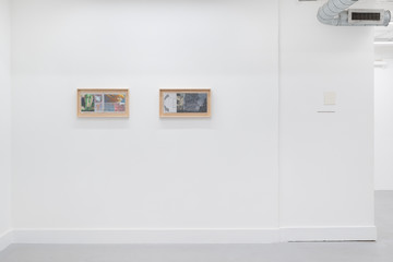 Installation view: Laila Majid and Louis Blue Newby 'In Passing' at Niru Ratnam, London.  Photo: Damian Griffiths - © Paris Internationale