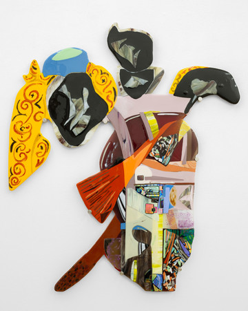 Ana Navas, Fauteuil, 2024, fused glass, 133 × 115 × 2 cm, Produced at MAKE, Eindhoven, photo: Constanza Meléndez - © Courtesy of the artist and Sperling, Munich, Paris Internationale