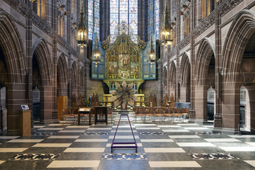 Ana Navas at Liverpool Cathedral, as part of Liverpool Biennial 2025, BEDROCK, curated by Marie-Anne McQuay, photography by Mark McNulty - © Paris Internationale