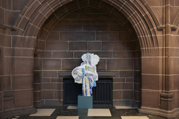 Ana Navas at Liverpool Cathedral, as part of Liverpool Biennial 2025, BEDROCK, curated by Marie-Anne McQuay, photography by Mark McNulty - © Paris Internationale