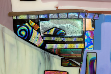 Ana Navas, Fauteuil, 2024, fused glass, 133 × 115 × 2 cm, (produced at MAKE, Eindhoven, NL), photo by Constanza Meléndez - © Paris Internationale