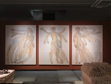 Installation view from the exhibition “Anousha Payne: Murmurations”. Photo: Hadiye Cangökçe. Courtesy of Anousha Payne and Zeyrek Çinili Hamam - © Paris Internationale