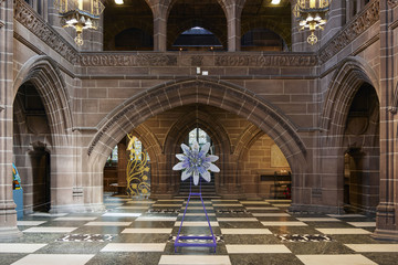 Ana Navas at Liverpool Cathedral, as part of Liverpool Biennial 2025, BEDROCK, curated by Marie-Anne McQuay, photography by Mark McNulty - © Paris Internationale