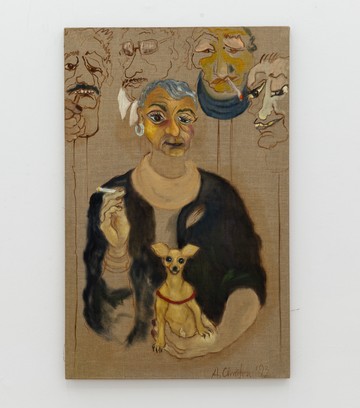 Alexandra Christou
Untitled (Portrait Sofia with Felo), 1993
oil on canvas
125 x 80 cm., 49.2 x 31.5 in., Courtesy The Breeder, Athens - © the artist, Paris Internationale