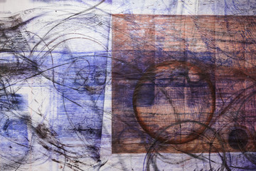 Maria VMier, Conditions and Variables Tisch Tisch Bedingungen des Arbeitens Im Gehen [cut] (detail), 2024-26, Ink, pigment, acrylic, micaceous iron oxide, and vinyl on paper, 230 × 925 cm - © Paris Internationale