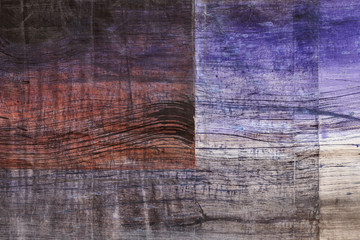 Maria VMier, Conditions and Variables Tisch Tisch Bedingungen des Arbeitens Im Gehen [cut] (detail), 2024-26, Ink, pigment, acrylic, micaceous iron oxide, and vinyl on paper, 230 × 925 cm - © Paris Internationale