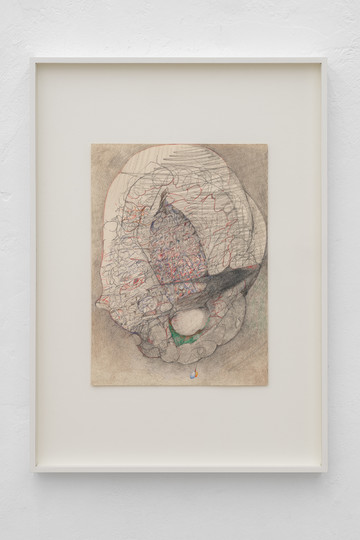 Vijay Masharani
Profile, 2025 
Graphite, marker and colored pencil on paper
61,5 x 43 x 3,5 cm framed - © Courtesy: The Artist and Clima, Milan
Photo: Flavio Pescatori, Paris Internationale