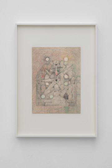 Vijay Masharani
Six Lights, 2025 
Graphite and colored pencil on paper 
61,5 x 43 x 3,5 cn - © Courtesy: The Artist and Clima, Milan 
Photo: Flavio Pescatori, Paris Internationale