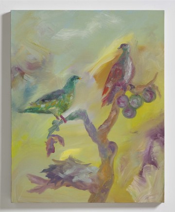 À la cime de l'arbre, Luc Ming Yan, 2022. Oil on canvas, 100 × 80 cm - © &copy;️ Don Gallery and Luc Ming Yan, Paris Internationale