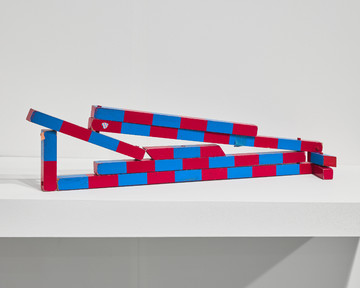 Elizabeth Englander
*Parinirvana (American devil’s licorice)*
2025
painted wood, tape and stickers
5.43 x 20.47 x 2.95 inches
13.8 x 52 x 7.5 cm - © Courtesy of the Artist and Gaga, Mexico City, Paris Internationale