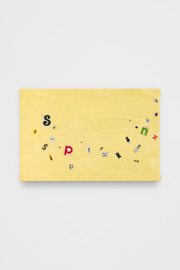 Maggie Lee
*Sprinks*
2025
Synthetic moiré, magazine on canvas
7.95 x 12.05 x .87 inches
20.2 x 30.6 x 2.2 cm - © Courtesy of the Artist and Gaga, Mexico City, Paris Internationale