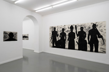 Felix Shumba, Birds, Orphans and Fools, 2026. Exhibition view at Galleria Fonti, Naples - © Photo Amedeo Benestante. C.sy the Artist and Galleria Fonti, Paris Internationale