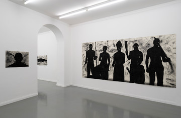 Felix Shumba, Birds, Orphans and Fools, 2026. Exhibition view at Galleria Fonti, Naples - © Photo Amedeo Benestante. C.sy the Artist and Galleria Fonti, Paris Internationale