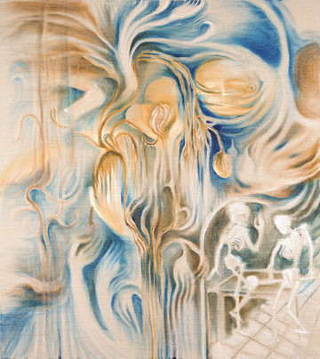 Sana Shahmuradova Tanska, *The Rapture (What is in the shade)*, 2025, oil on canvas, 160 × 143 cm, 63 × 56 1/4 in - © Copyright the artist and Gunia Nowik Gallery, Paris Internationale