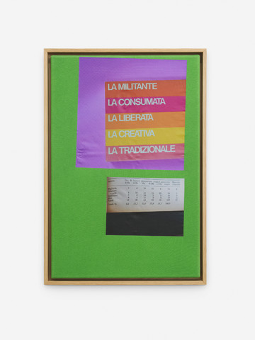 Costanza Candeloro, Tout le temps de vie est temps de travail, 2025
Cotton T-shirt, screen print, 64 × 44 × 6 cm - © Paris Internationale