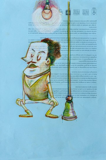 RM Marco Pezzotta, Untitled, 2025, crayon on paper - © &copy; RM Marco Pezzotta. Courtesy of the artist and Martina Simeti, Milan. Photo: Andrea Rossetti, Paris Internationale
