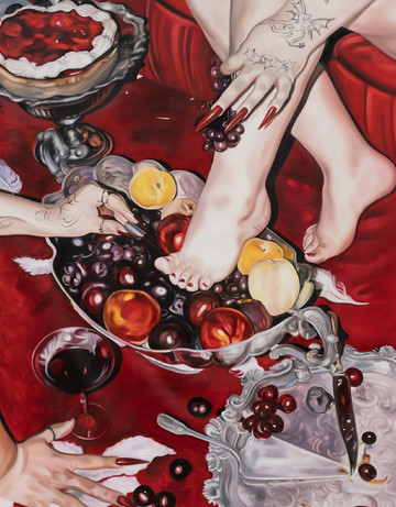 Carrie Bencardino Oil on canvas 192 x 147 cm - © Courtesy of the artist and PIEDRAS. Photo: Catalina Romero., Paris Internationale