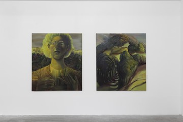 Camille Bernard, Déclins Diurnes (Rayons), (Mont), oil on canvas, 150 x 130 cm - © Paris Internationale