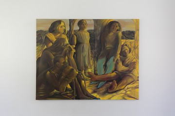 Camille Bernard, Déclins Diurnes, (Couchant), oil on canvas, 190 x 150 cm - © Paris Internationale