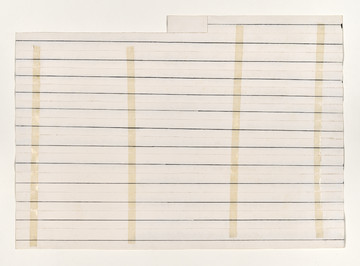 菅木志雄 Kishio Suga
連間 Connected Spaces
1978
pencil, acrylic and tape on paper framed
56.6 x 79.0 cm - © &copy; Kishio Suga, Courtesy of Tomio Koyama Gallery, Paris Internationale